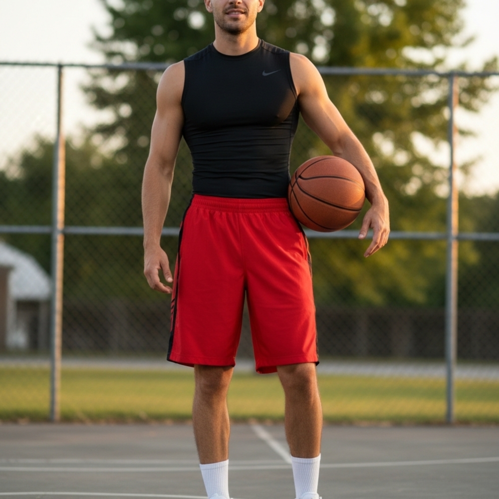 Under Armour Men's Red Athletic Shorts New Whithout Label